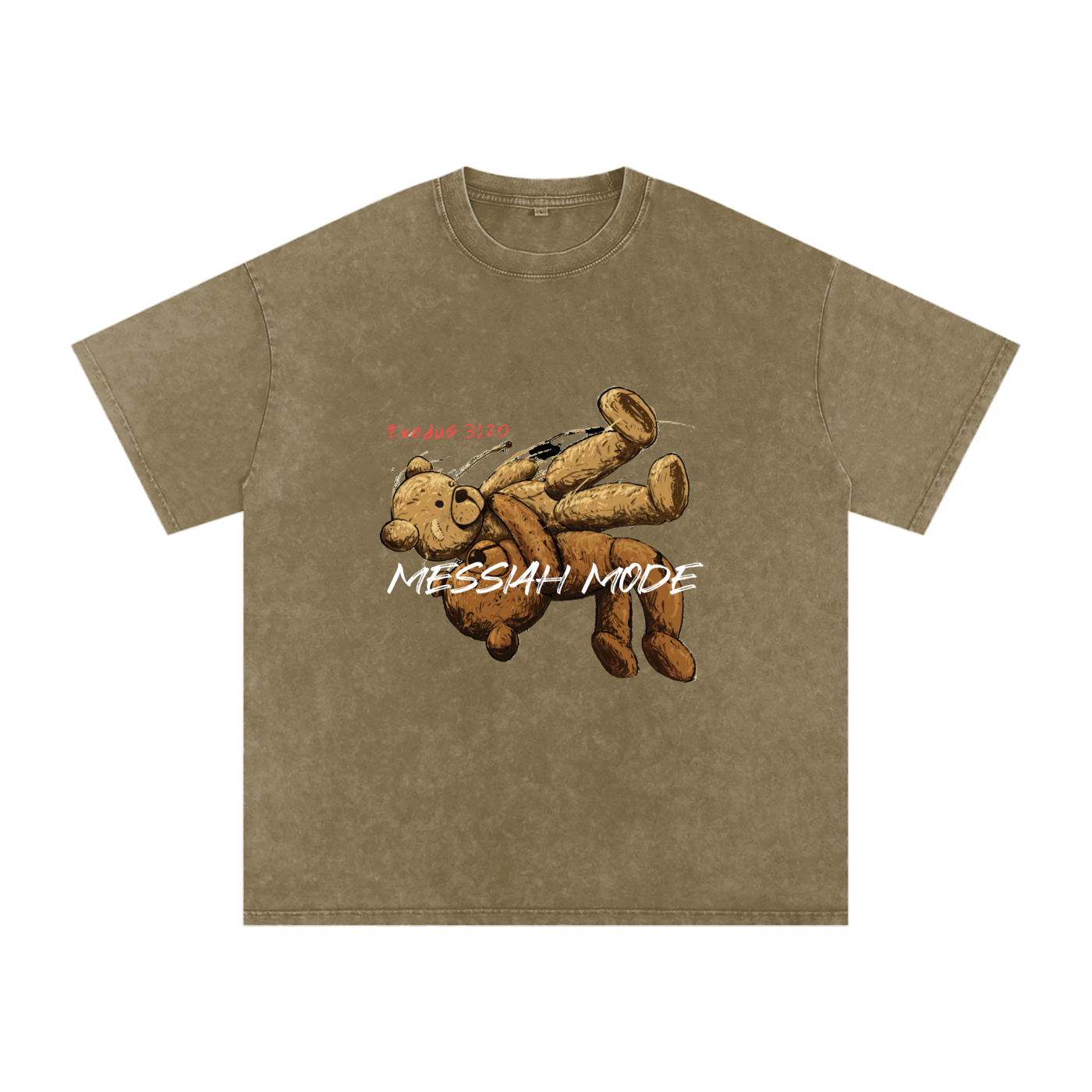 Snow Washed Oversized Cotton T-Shirt