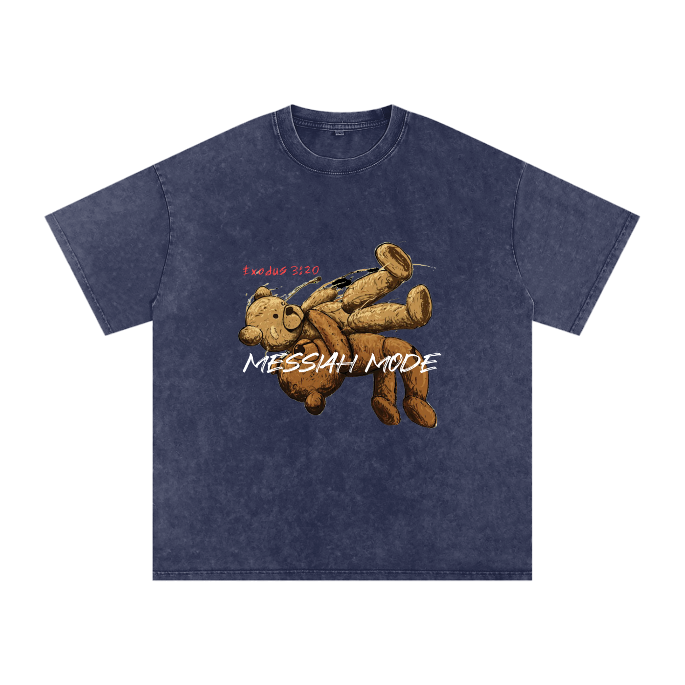 Snow Washed Oversized Cotton T-Shirt