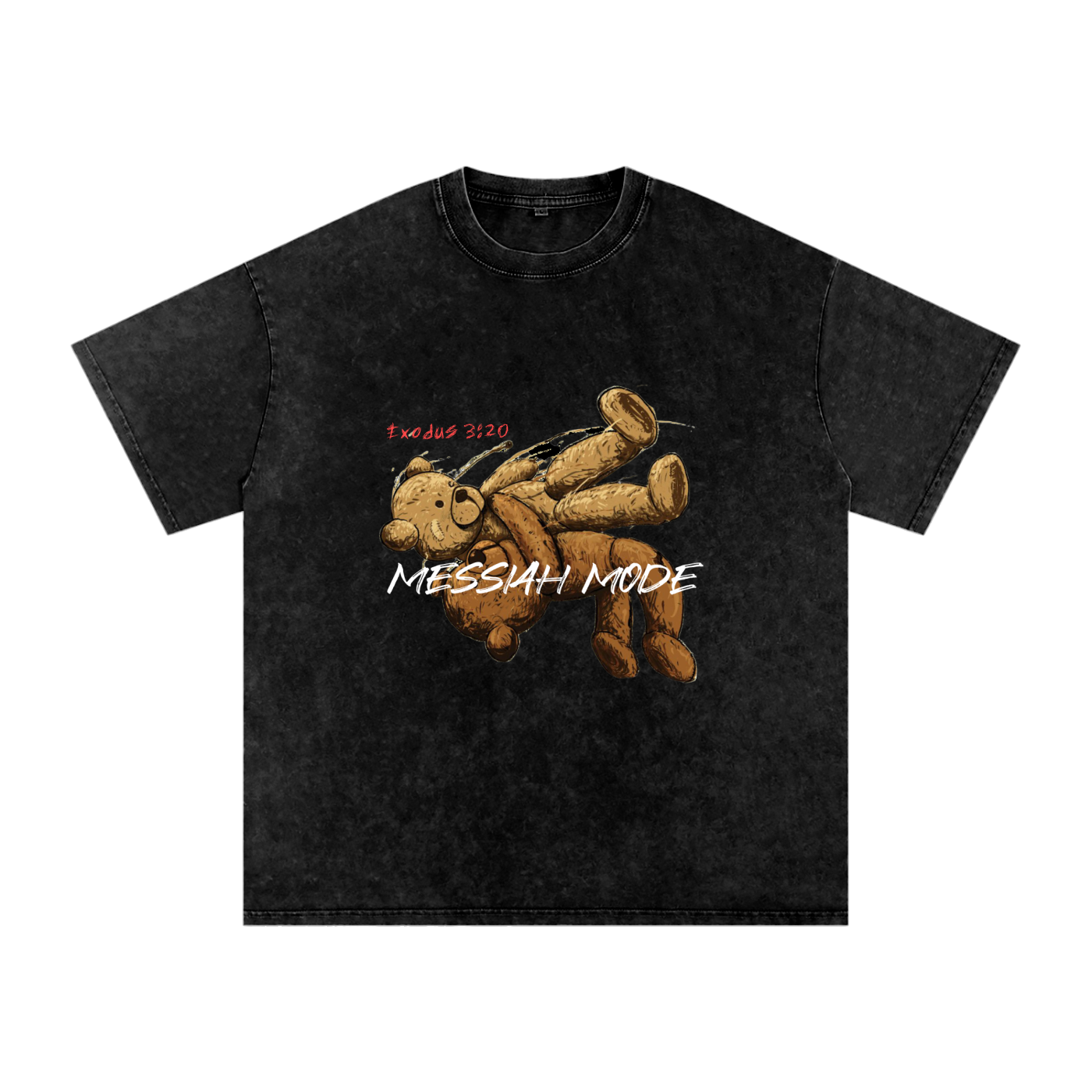 Snow Washed Oversized Cotton T-Shirt