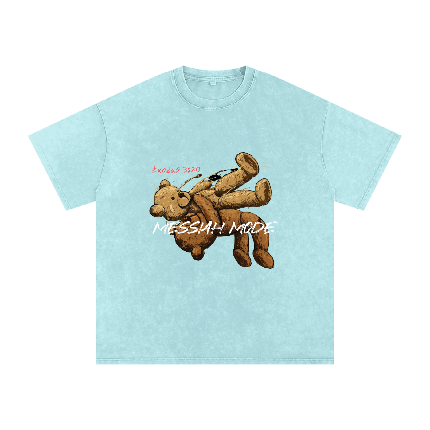 Snow Washed Oversized Cotton T-Shirt