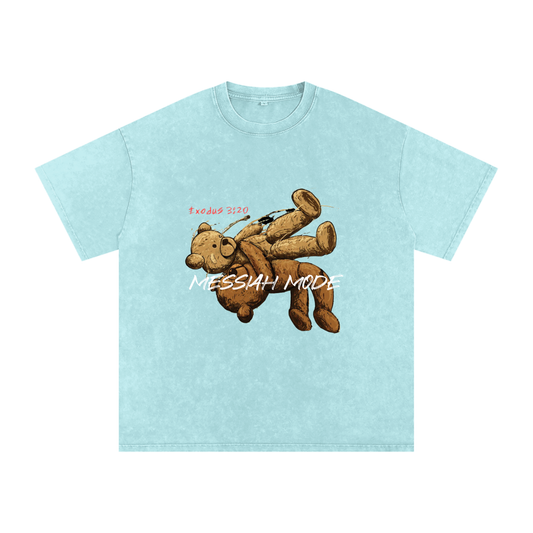 Snow Washed Oversized Cotton T-Shirt